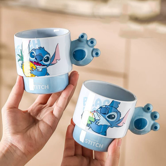 Stitch Porcelain Mug Set 4 Pcs